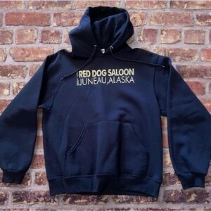 Navy Blue Red Dog Saloon Hoodie